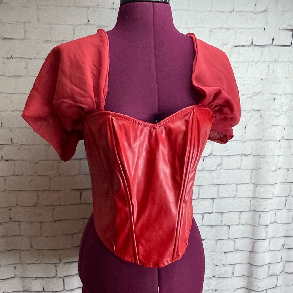 Spirit Halloween size XL red devil corset new nwt